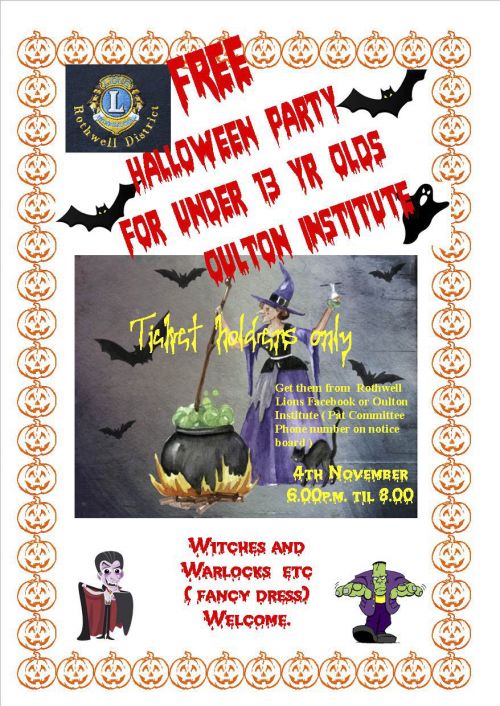 Halloween party flyer 4th Nov.2017