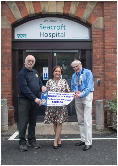 2024 Presidents charity presentation to the Leeds Hospital FUnd Rob Burrow Centre Appeal