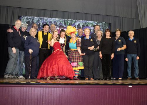 Lions and cast of panto